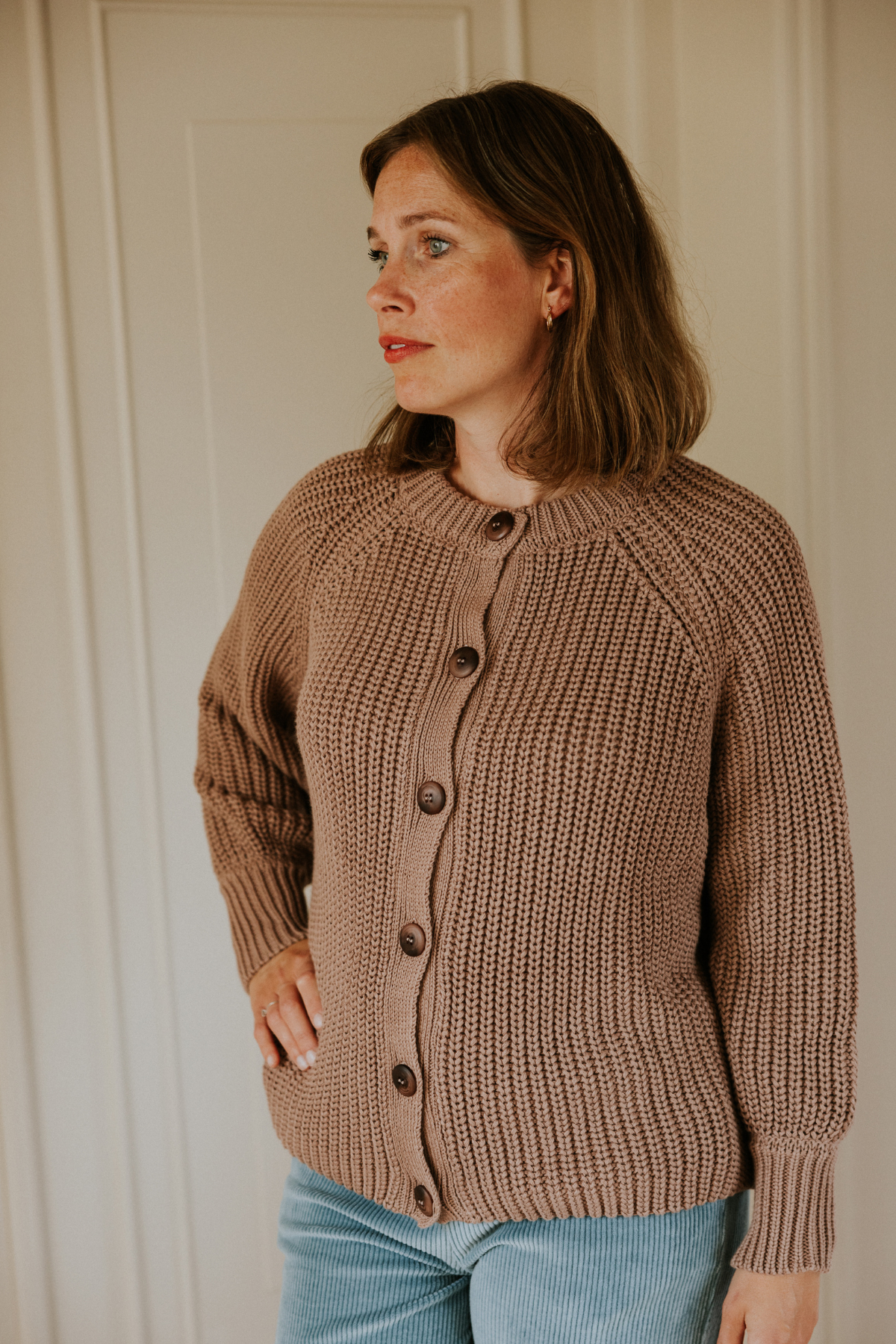 Damen Raglan Knitted Cardigan | verschiedene Farben