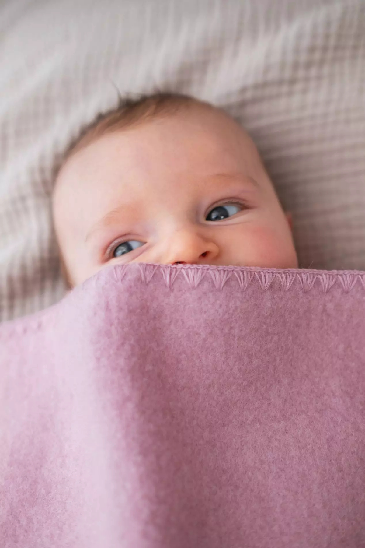Babydecke aus 100% Wollfleece | verschiedene Farben