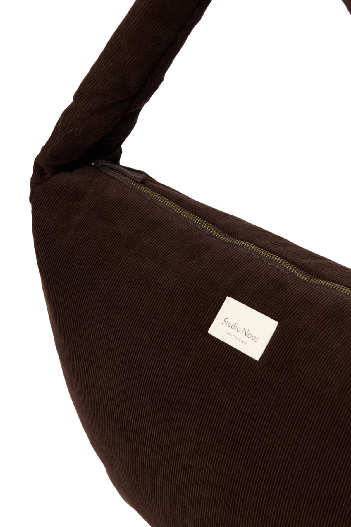 Mom Umhängetasche "Rib Puffy Cross Body Bag" | Dark Brown