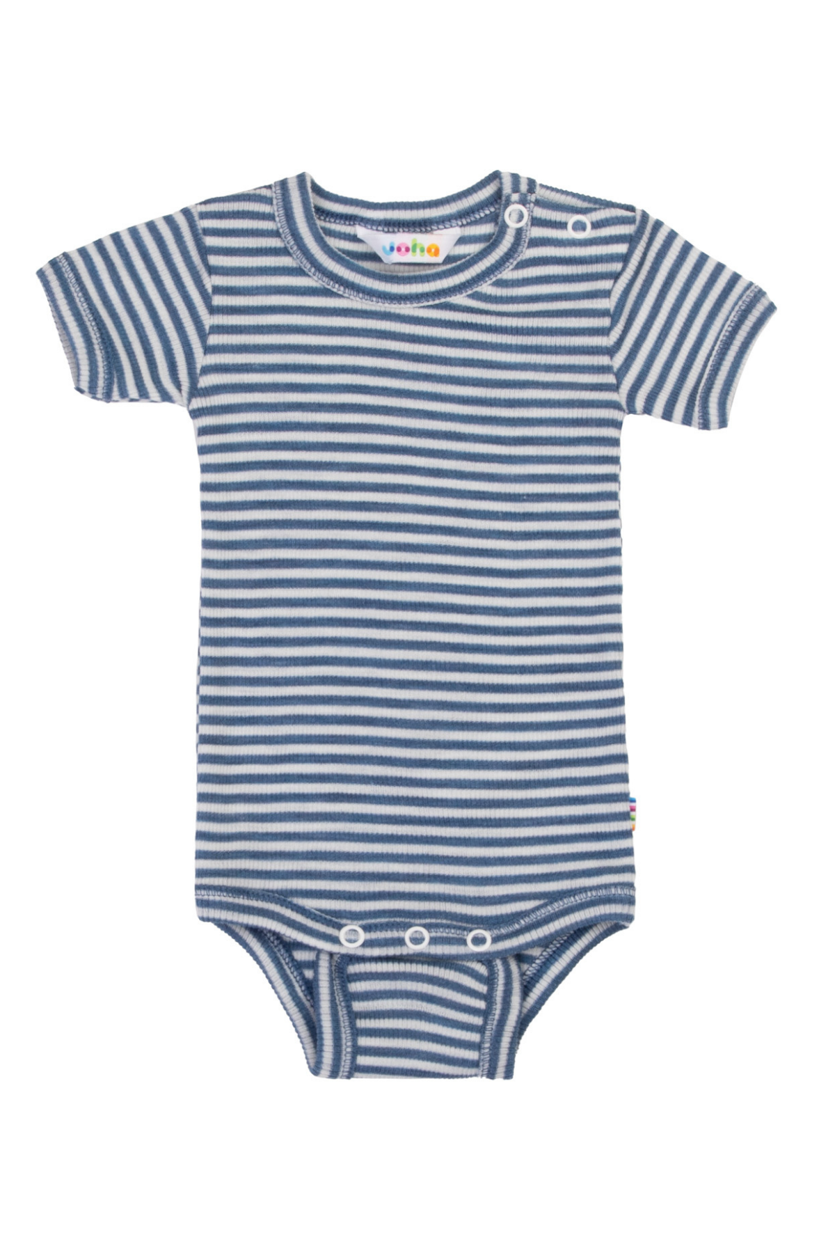 Kurzarmbody aus Merinowolle/Seide mit Streifen | verschiedene Farben