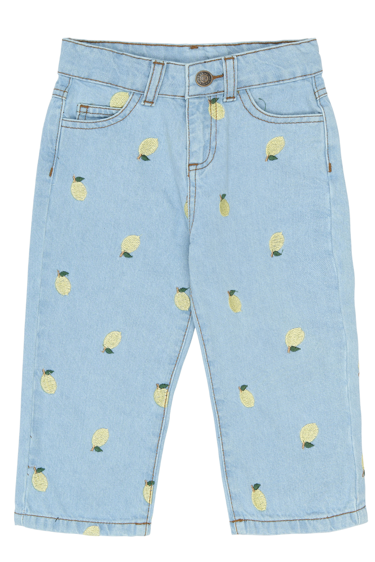 Jeans "Saja" mit Stickerei | Light Blue Denim EMB
