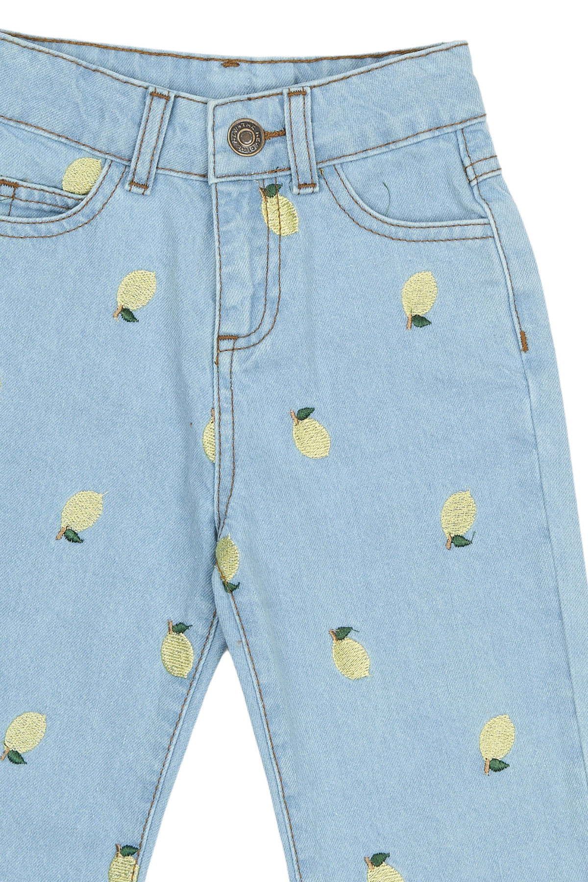 Jeans "Saja" mit Stickerei | Light Blue Denim EMB