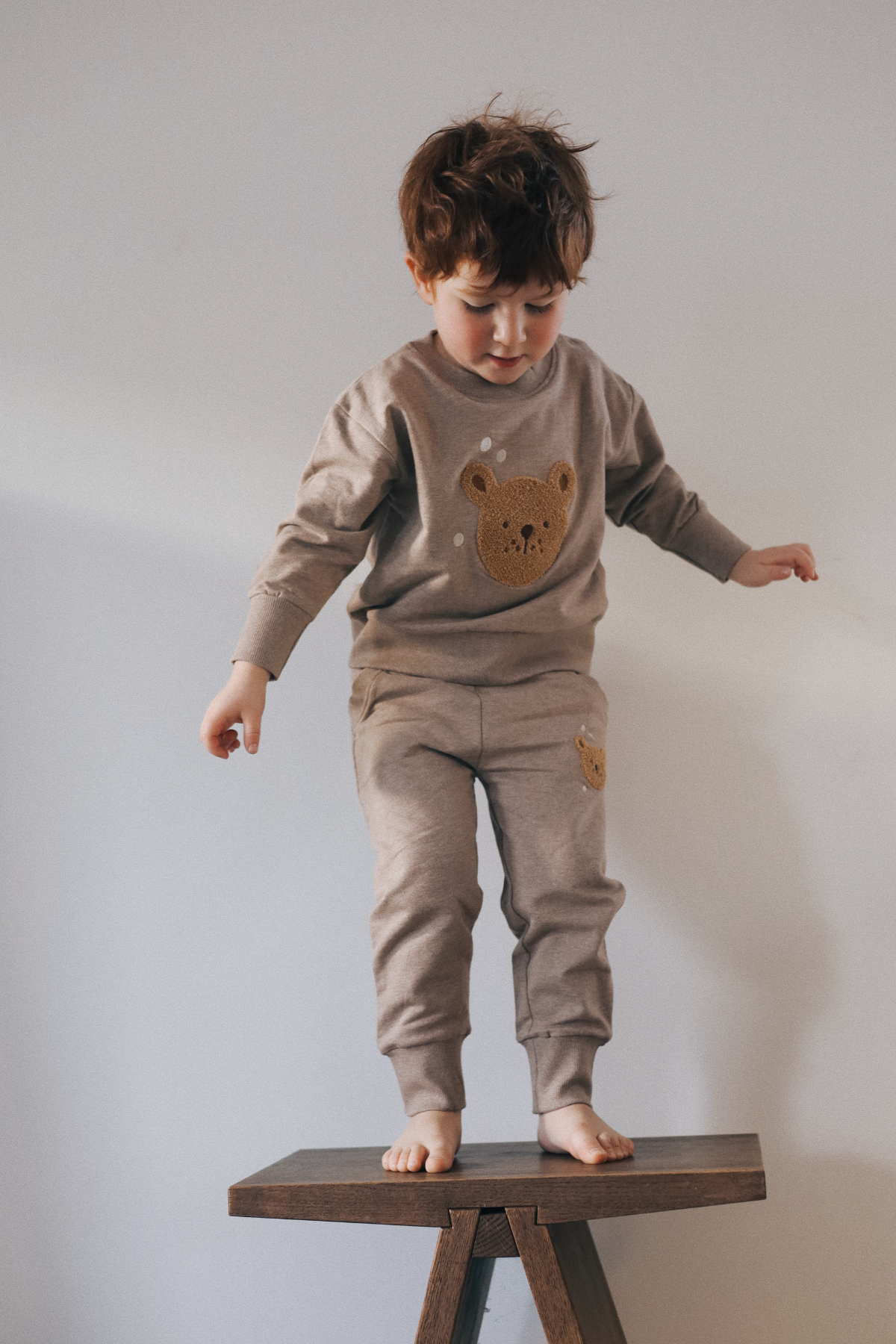 Sweatset "Cholet" | Brown Natural Melange