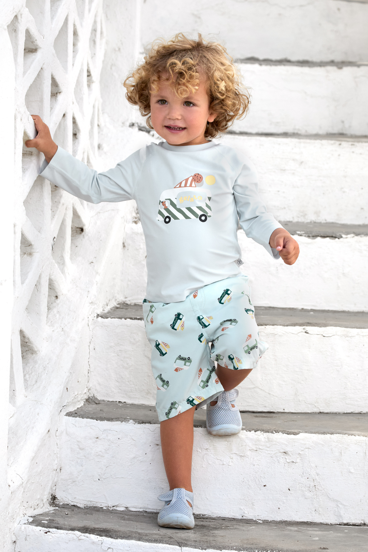 UV Longsleeve Rashguard "Ice Cream Truck" | Illusion Blue