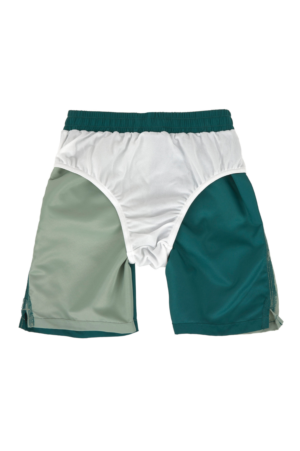 Board Shorts "Stripes" mit UV-Schutz 80 | Dark Sea/Green