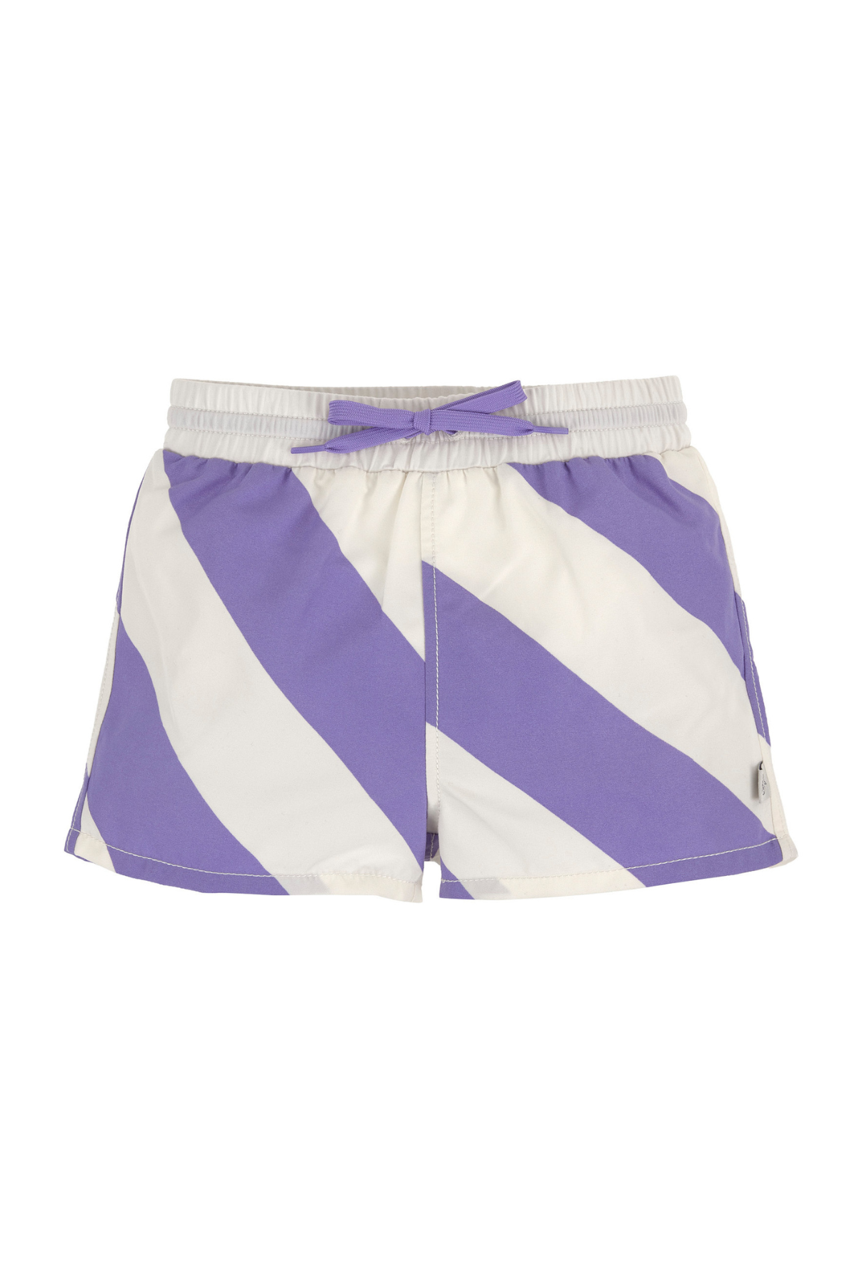Badeshorts "Stripes" mit UV Schutz und integrierter Windel | Purple/Sea salt