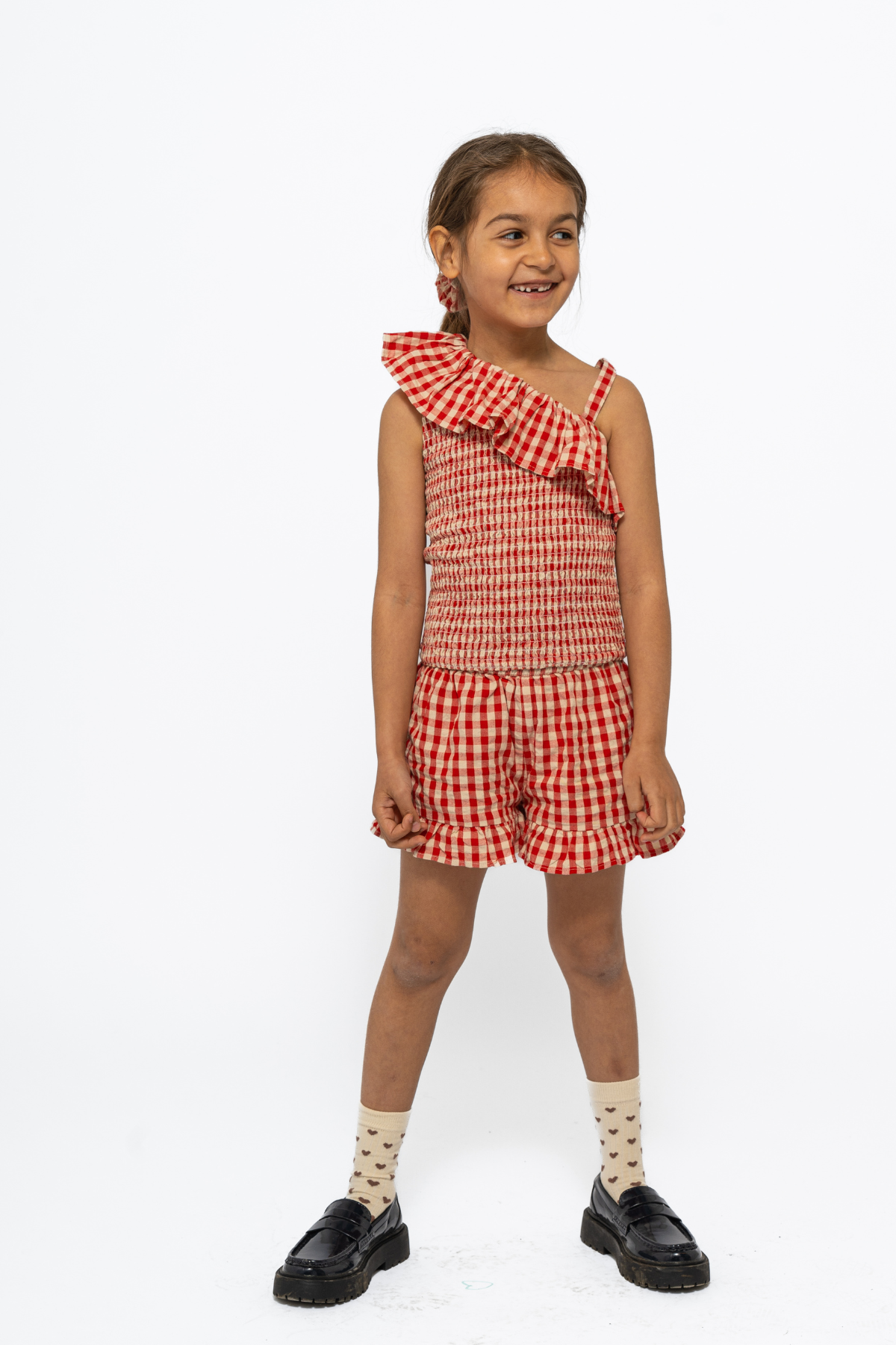 Karierte Shorts "Nally" | Poppy Red Check