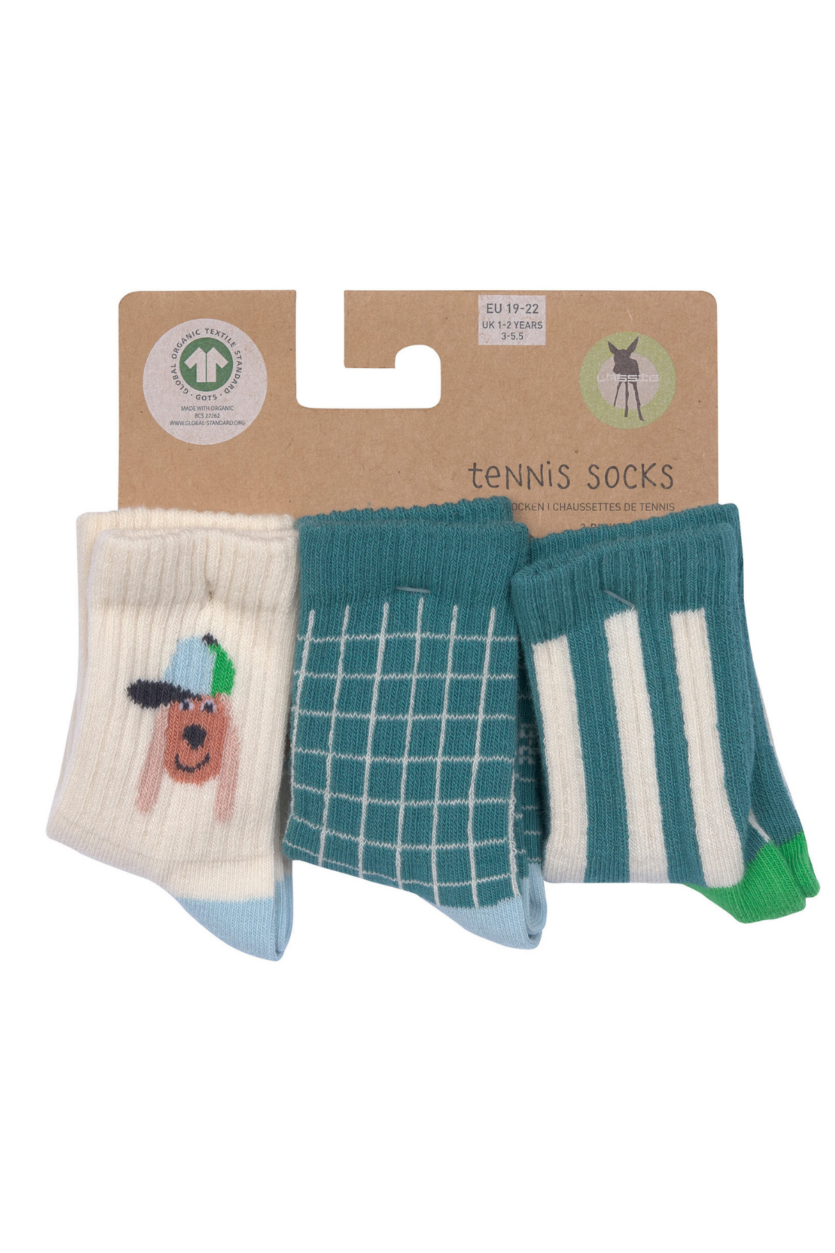 3er-Set: Tennis Socken "Dog"