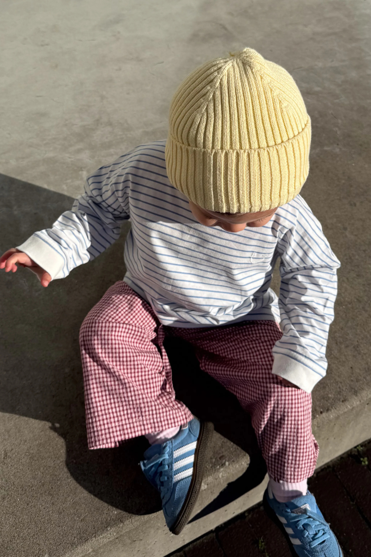 Gestreiftes Longsleeve Kids | white/blue