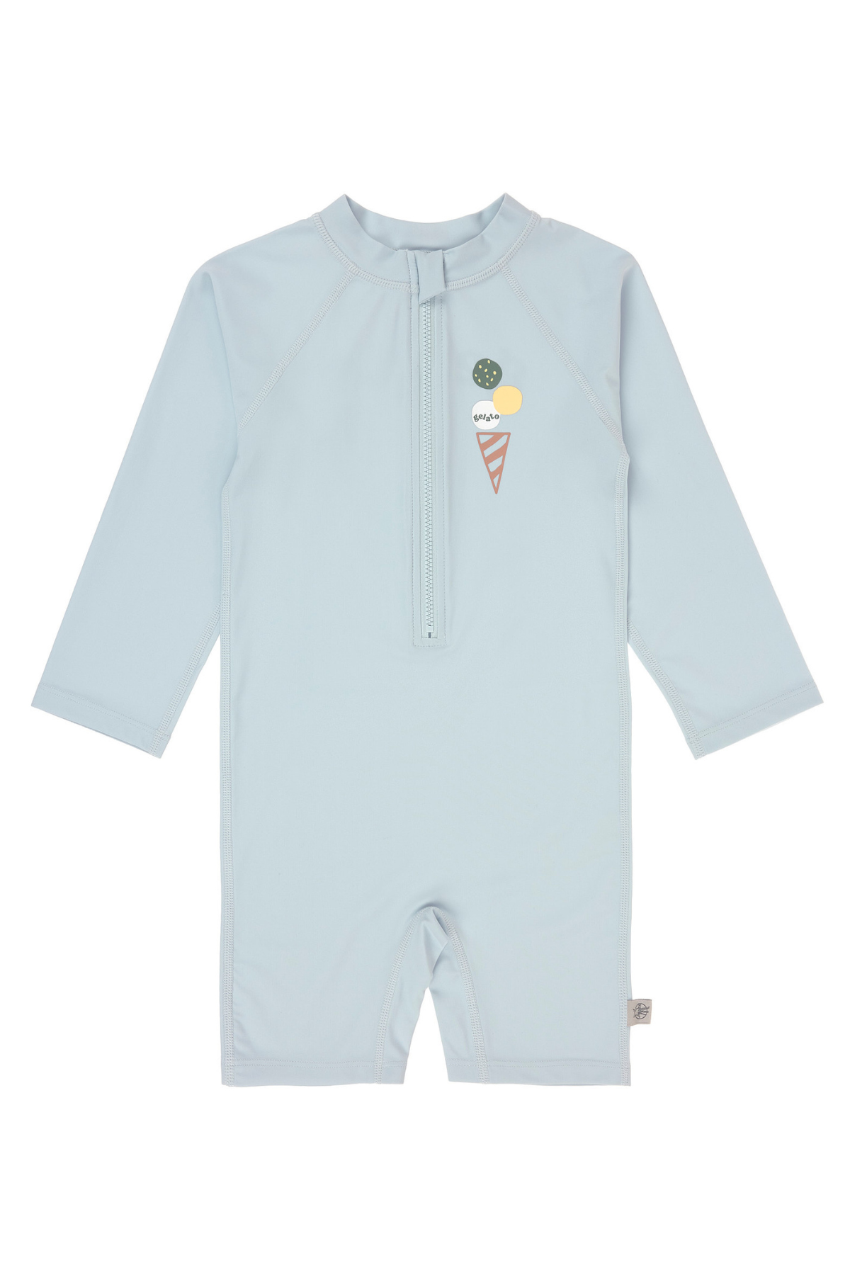 Long Sleeve Sunsuit mit UV-Schutz 60 "Ice Cream" | Illusion Blue