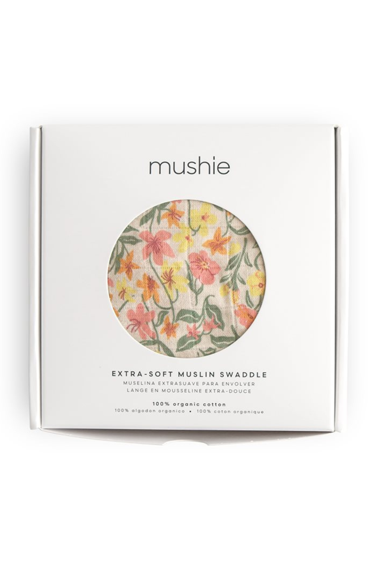 Musselintuch 120 x 120cm "Pastel Blooms"