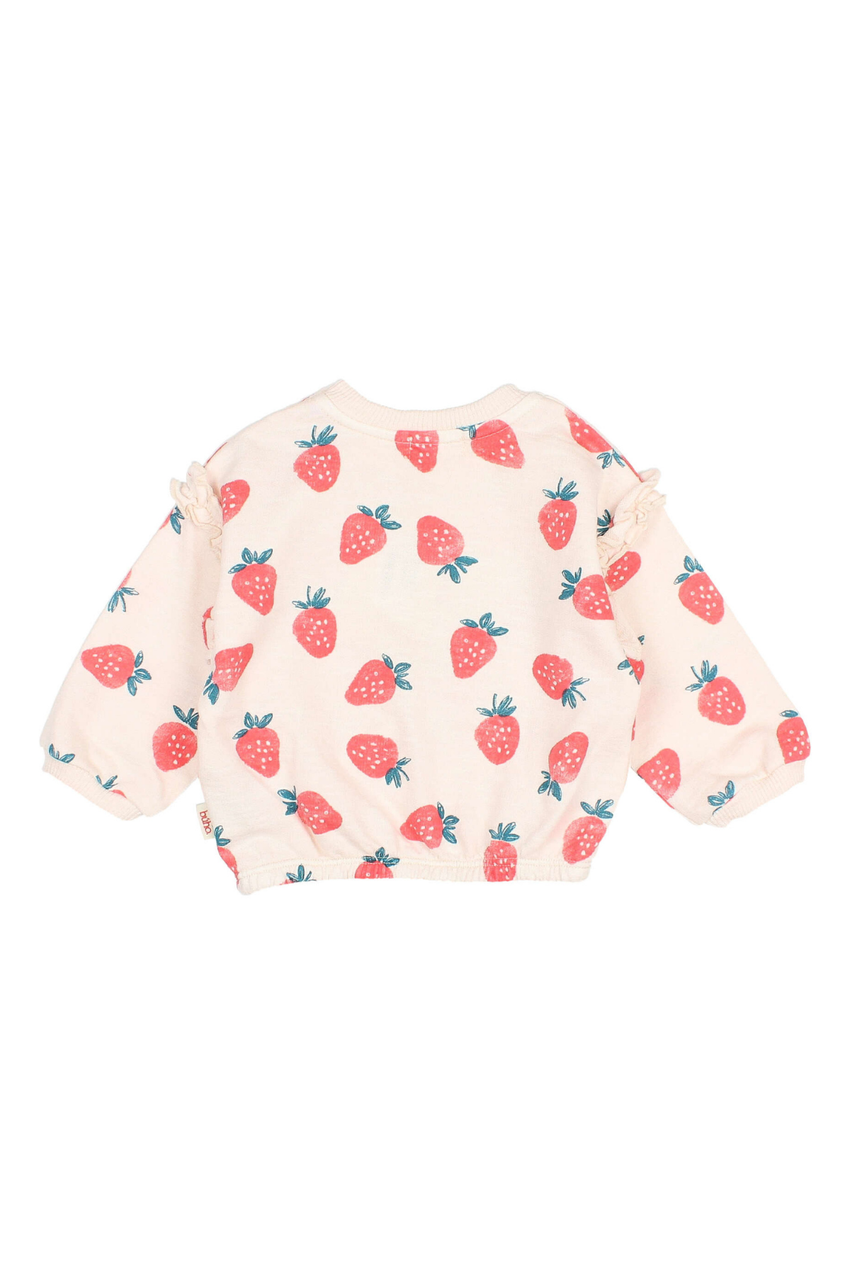 Sweatshirt mit Erdbeer-Print | Cream Pink