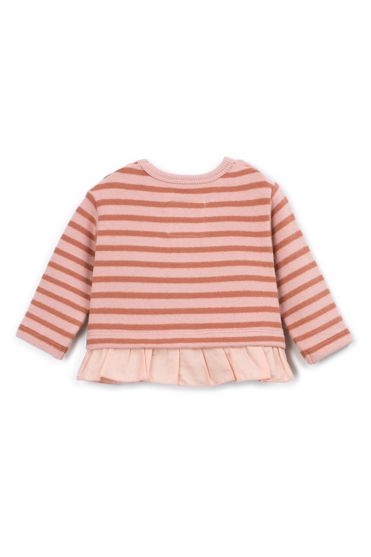 Gestreiftes Sweatshirt mit Rüschen | TAPESTRY