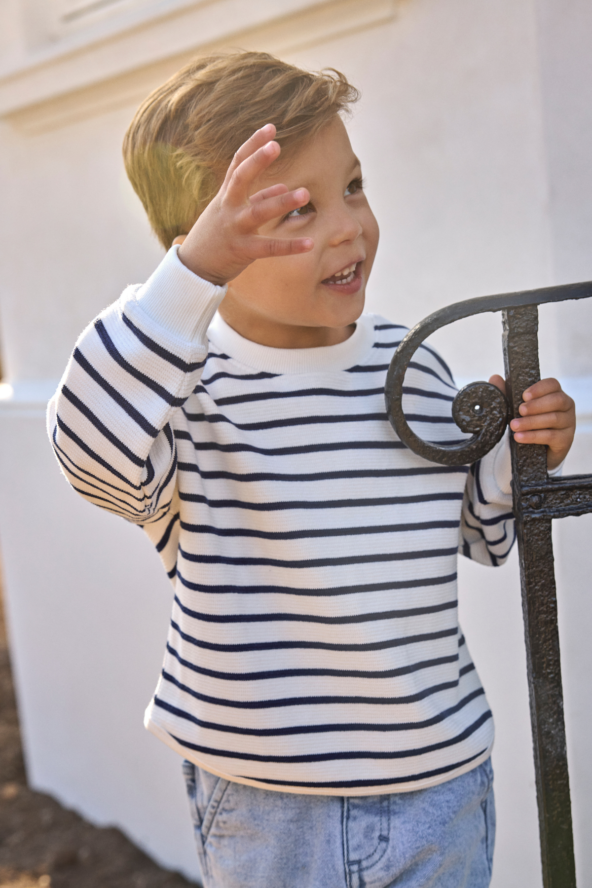 Gestreiftes Sweatshirt | Medieval Blue