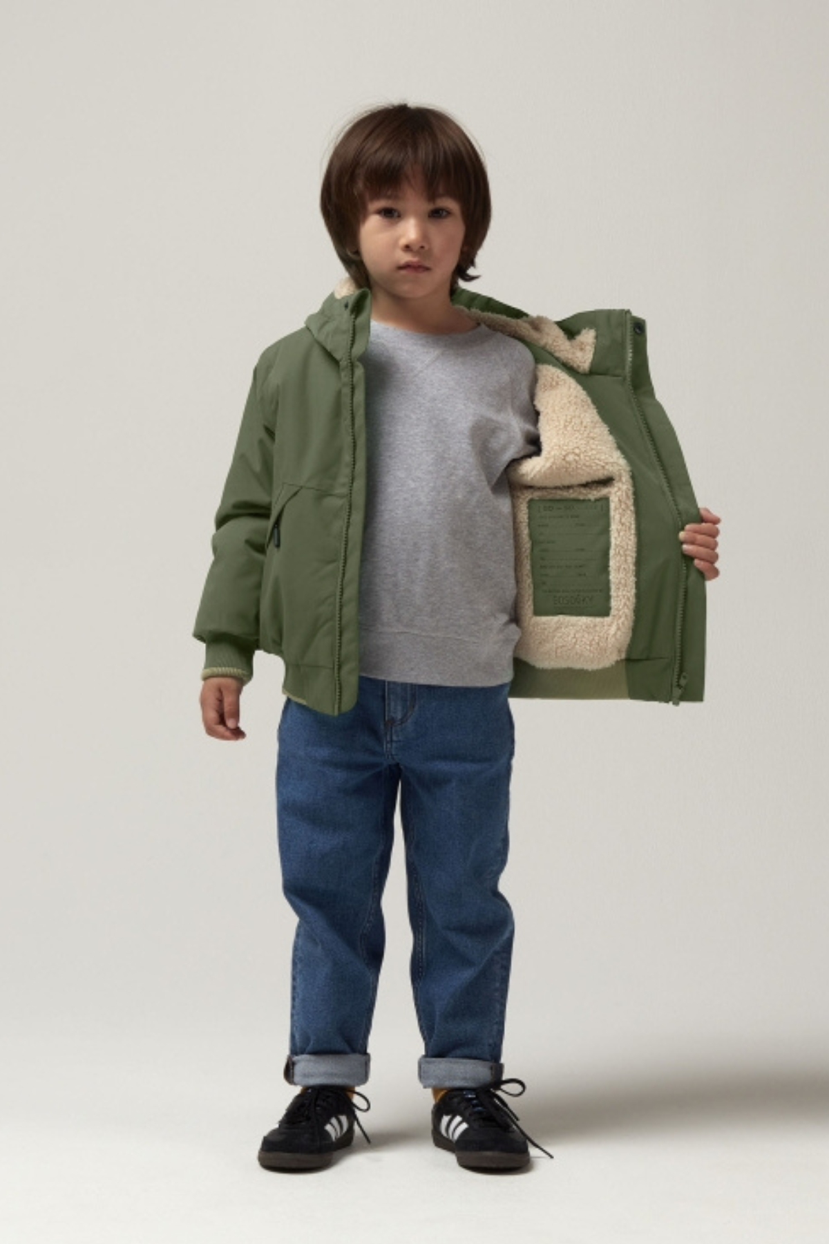 Wasserdichte Jacke "Tiger Feet" mit Teddy-Futter | sky captain blue