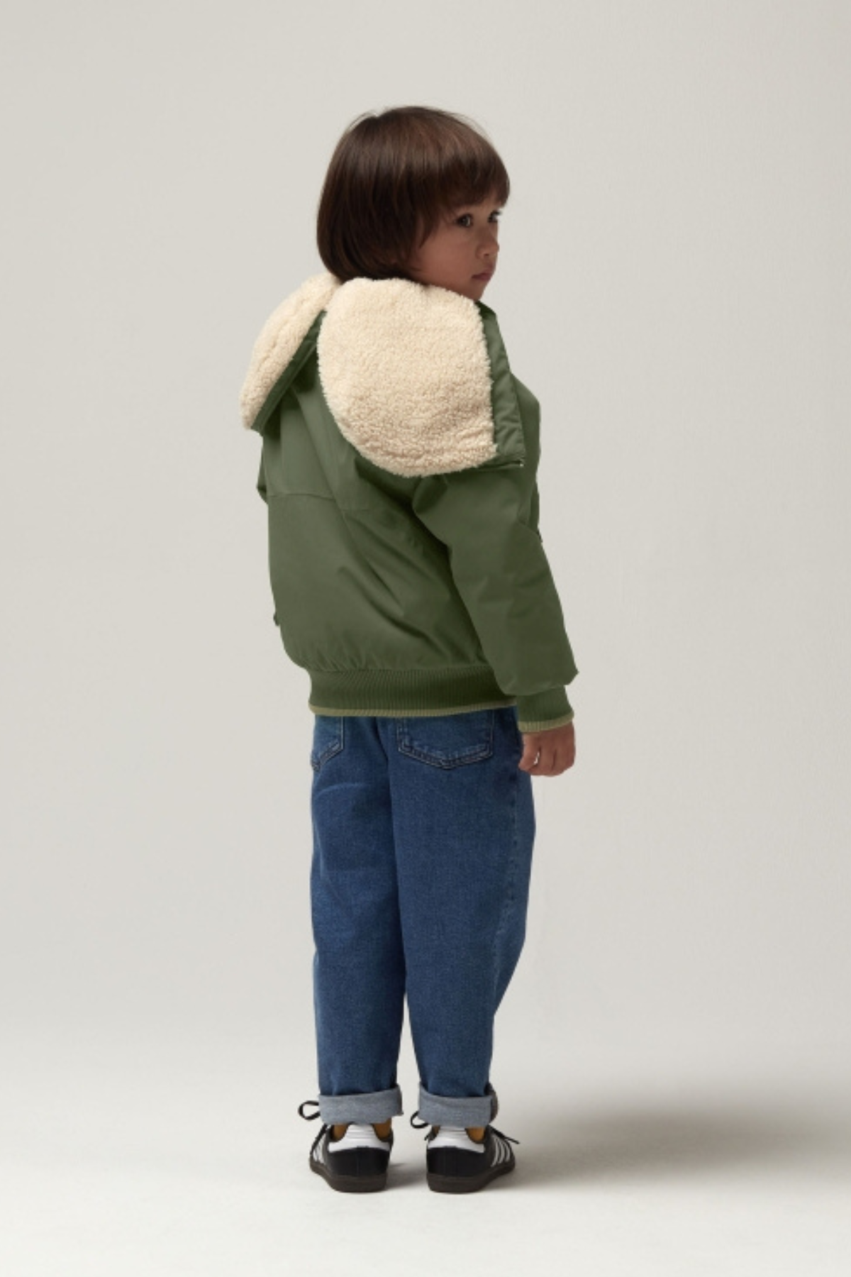 Wasserdichte Jacke "Tiger Feet" mit Teddy-Futter | sky captain blue