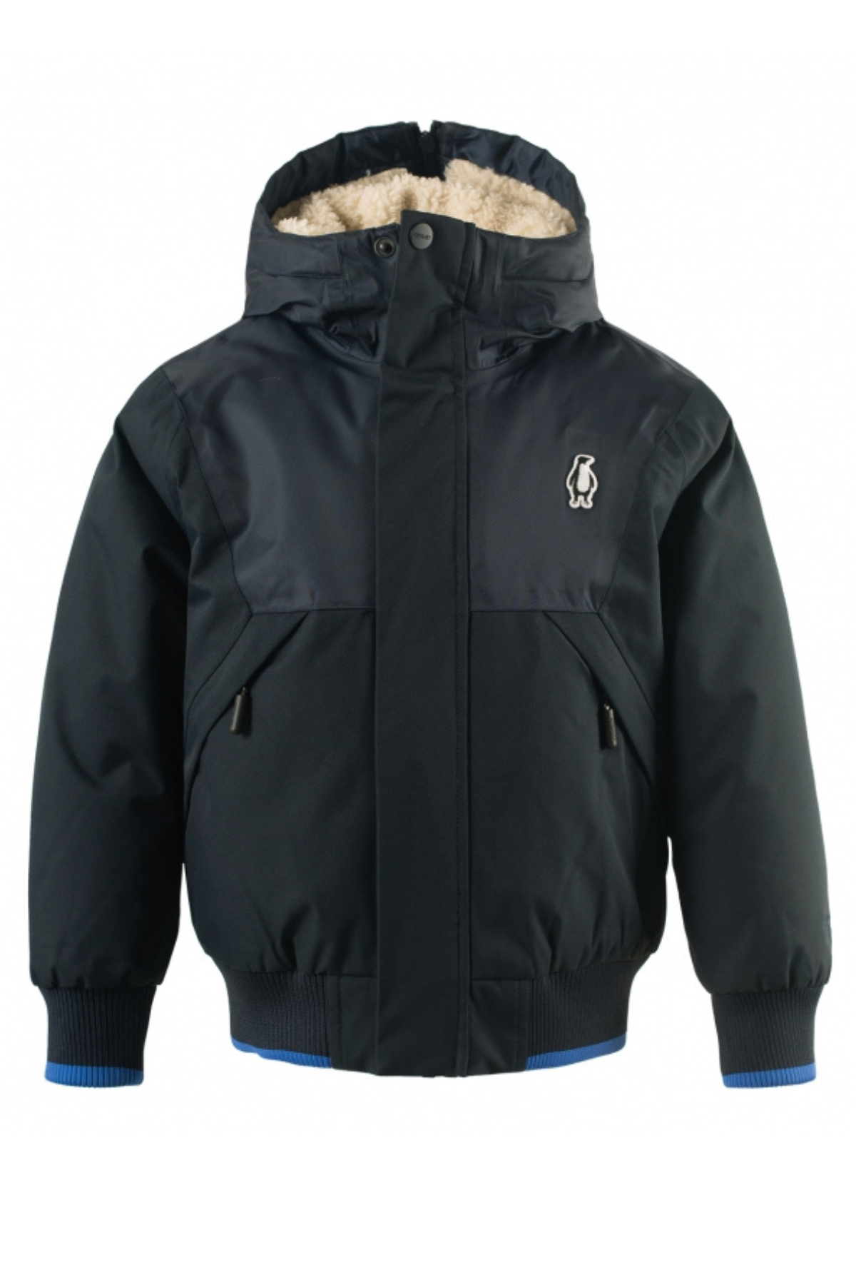 Wasserdichte Jacke "Tiger Feet" mit Teddy-Futter | sky captain blue