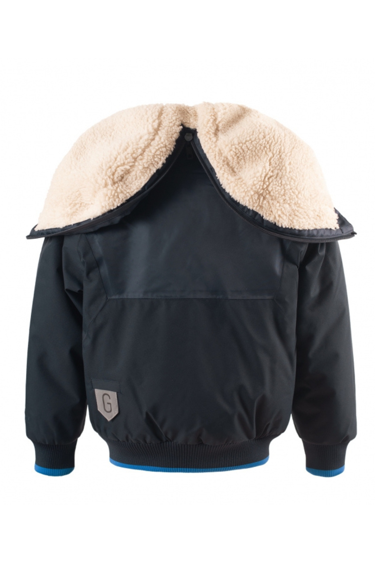 Wasserdichte Jacke "Tiger Feet" mit Teddy-Futter | sky captain blue