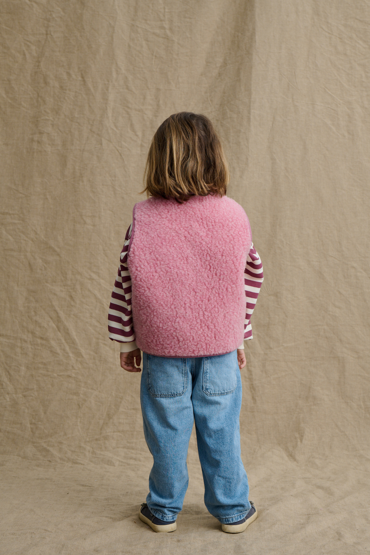 Wollweste Kids "Tiny Tornado Club" | Pink Melange