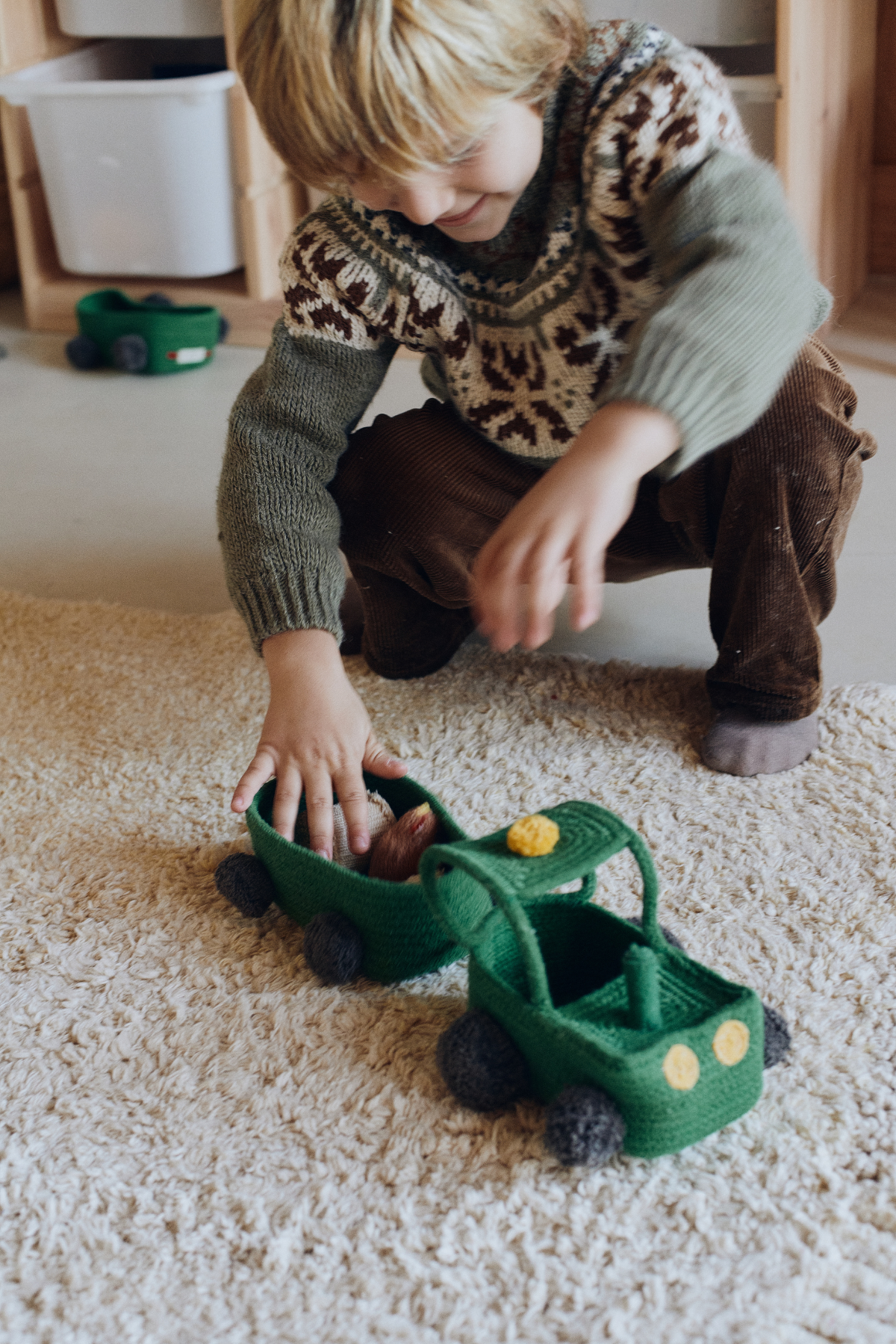 Aufbewahrungskorb "Traktor"