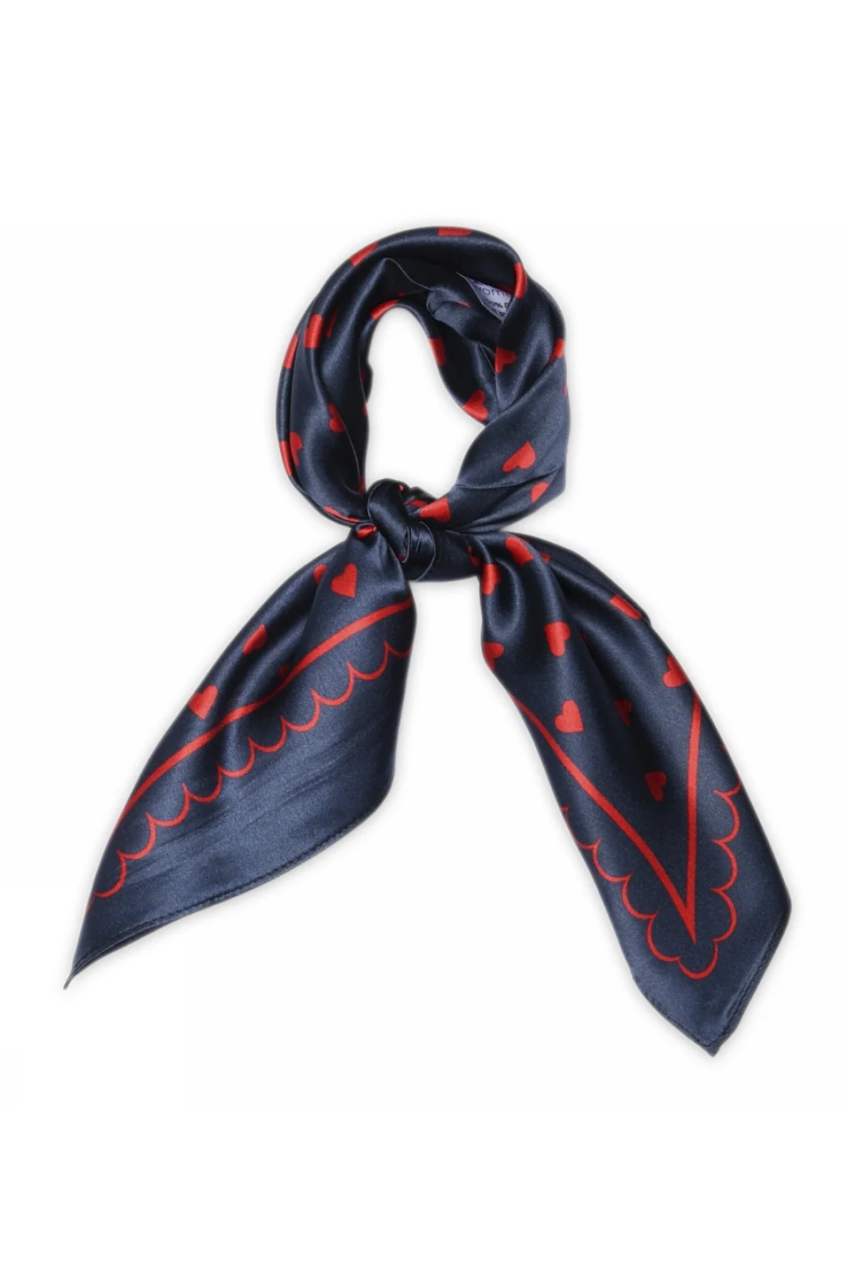 Halstuch aus Seide "Love" | Navy