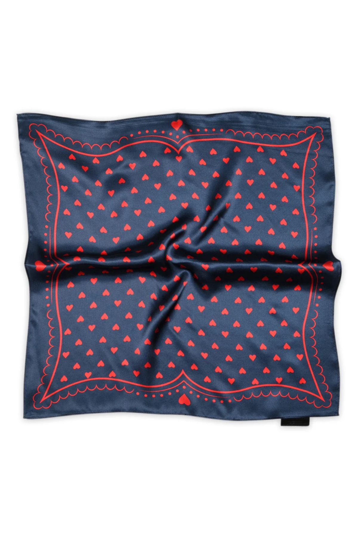 Halstuch aus Seide "Love" | Navy
