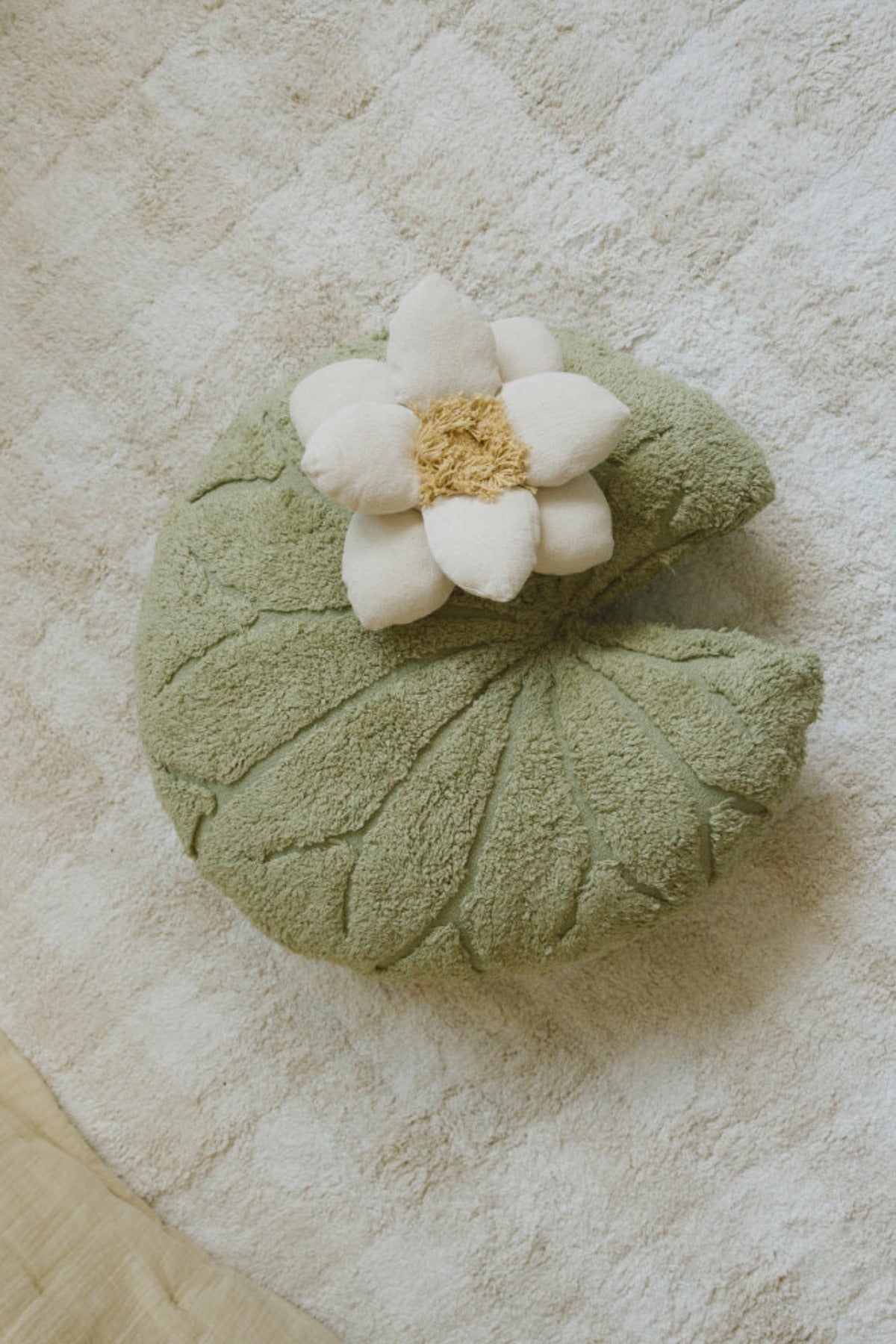 Waschbarer Teppich Vichy Ivory Detail
