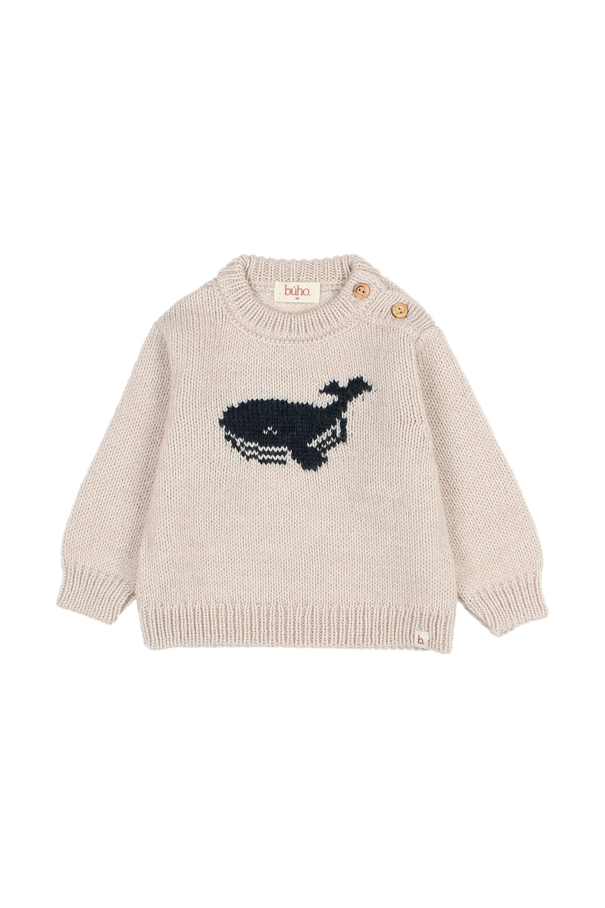 Strickpullover "Whale" für Babys aus Alpaka-Mix | NATURAL