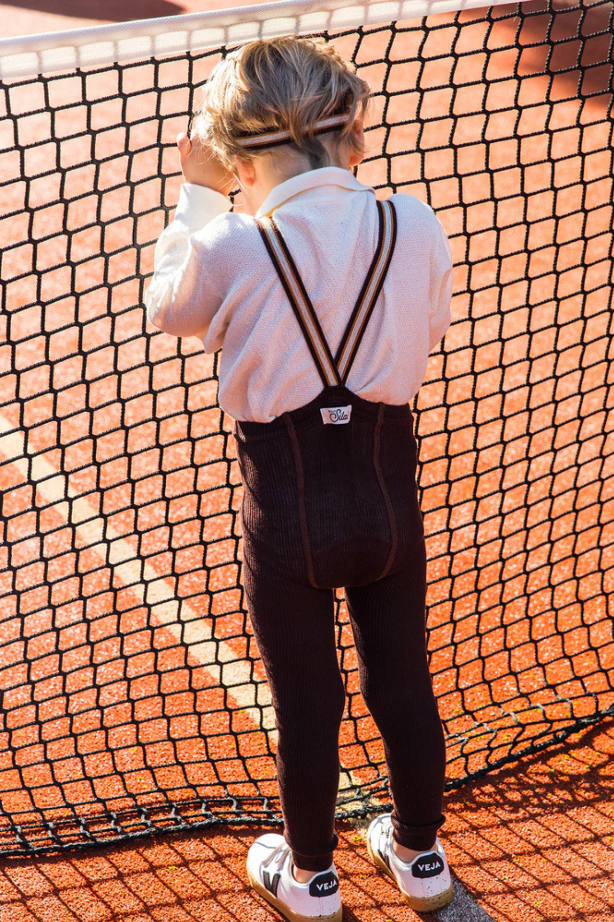 Leggings "Retro Champs" mit Hosenträgern | Chocolate Brown Striped