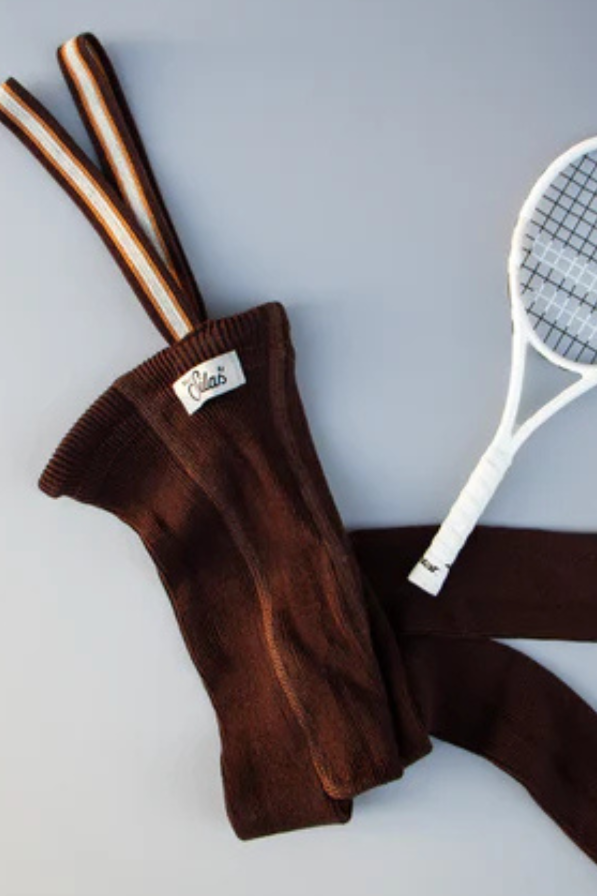 Leggings "Retro Champs" mit Hosenträgern | Chocolate Brown Striped
