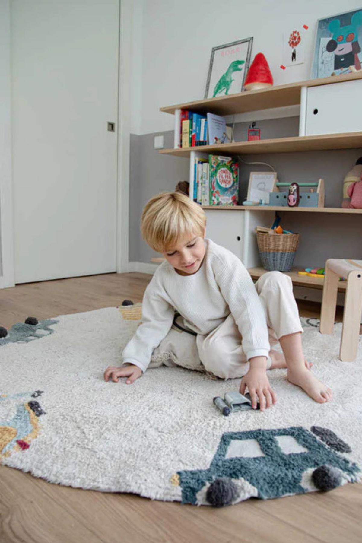 Waschbarer Teppich "Rug Wheels"