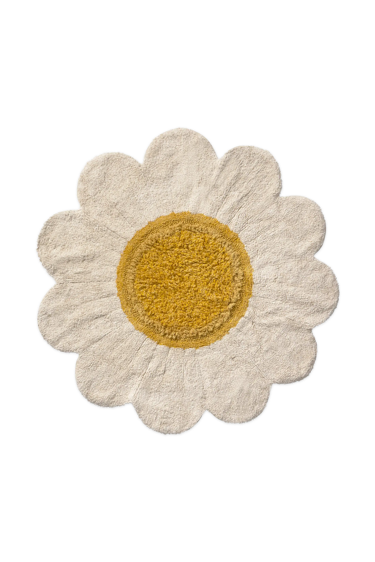 Waschbarer Teppich White Daisy von Lorena Canals