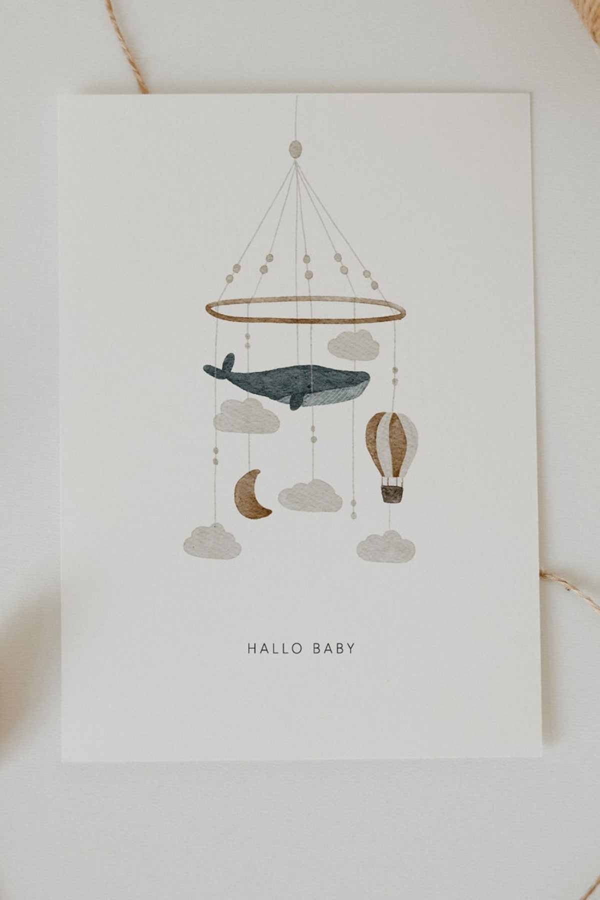 Postkarte "Hallo Baby" - SYNCSON