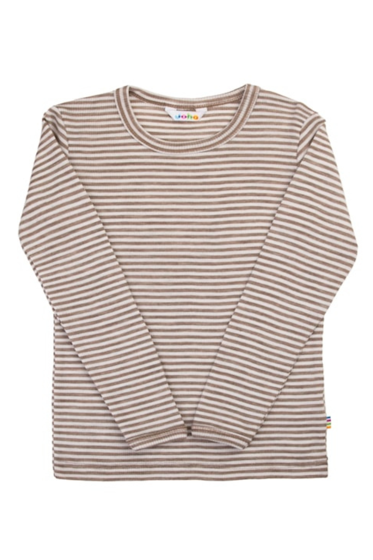 Langarmshirt aus Merinowolle/Seide | Dunkelbeige