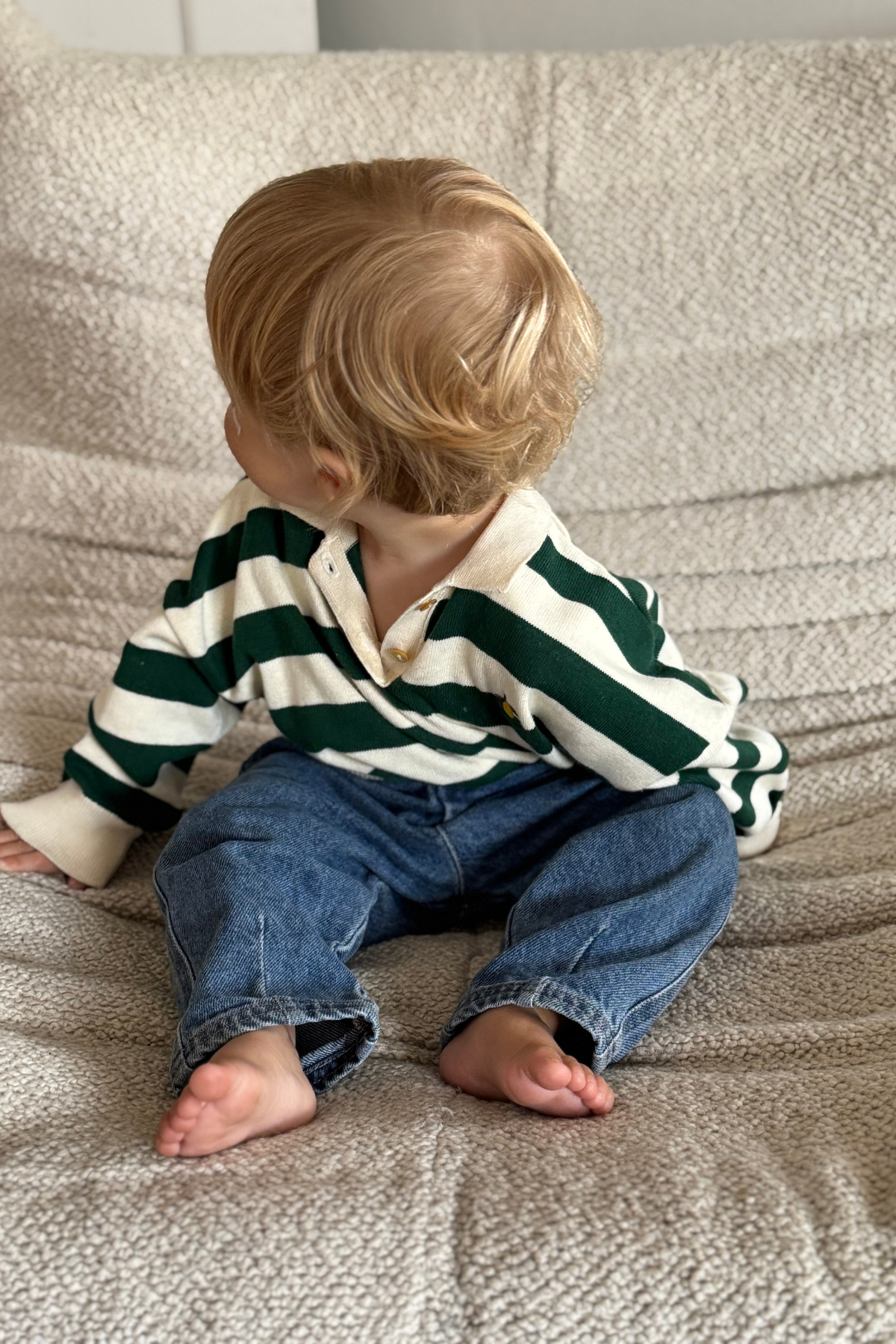 Polo Langarmshirt "Manis" | Pine Grove Stripe