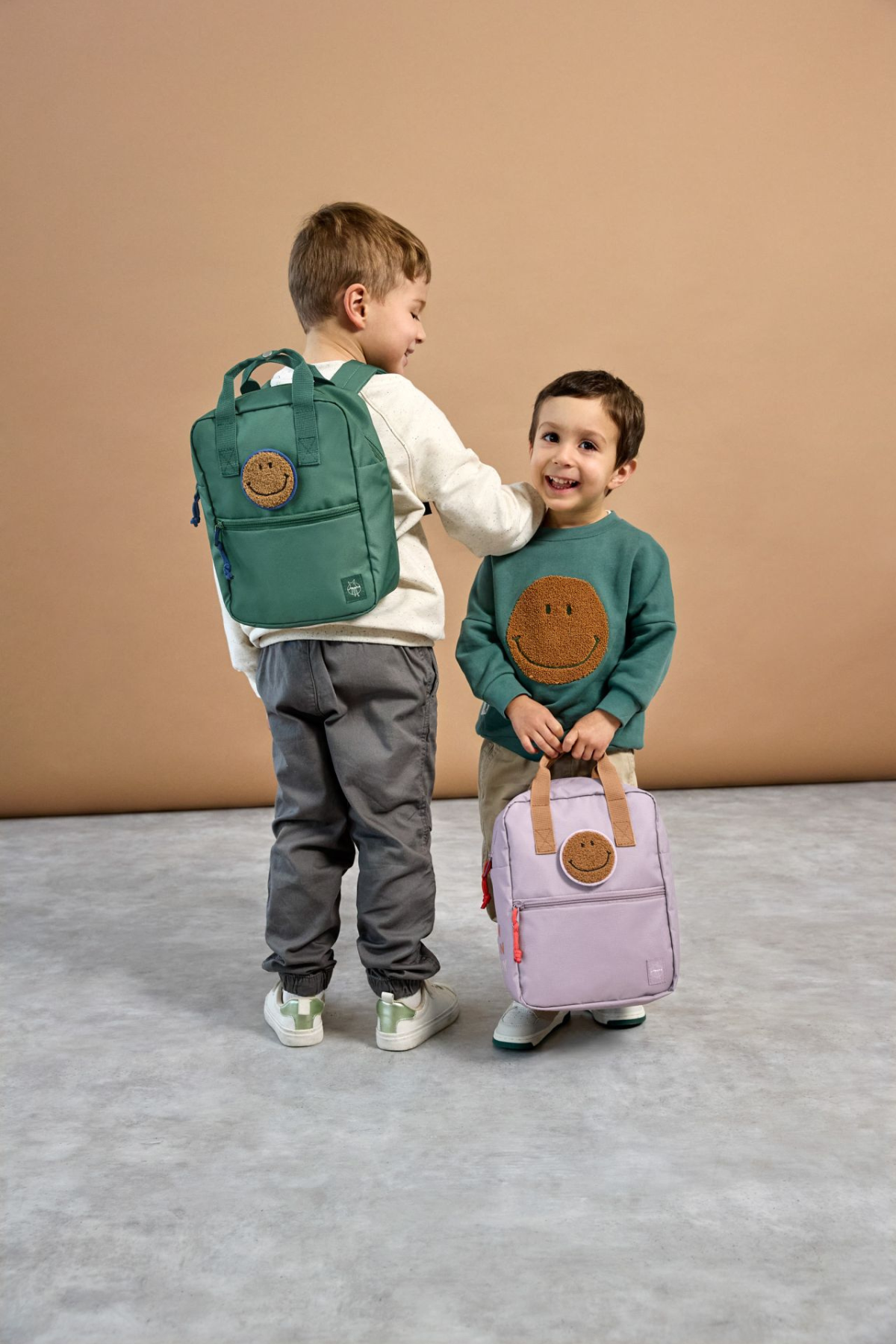 Kinderrucksack Square "Little Gang" | Lila