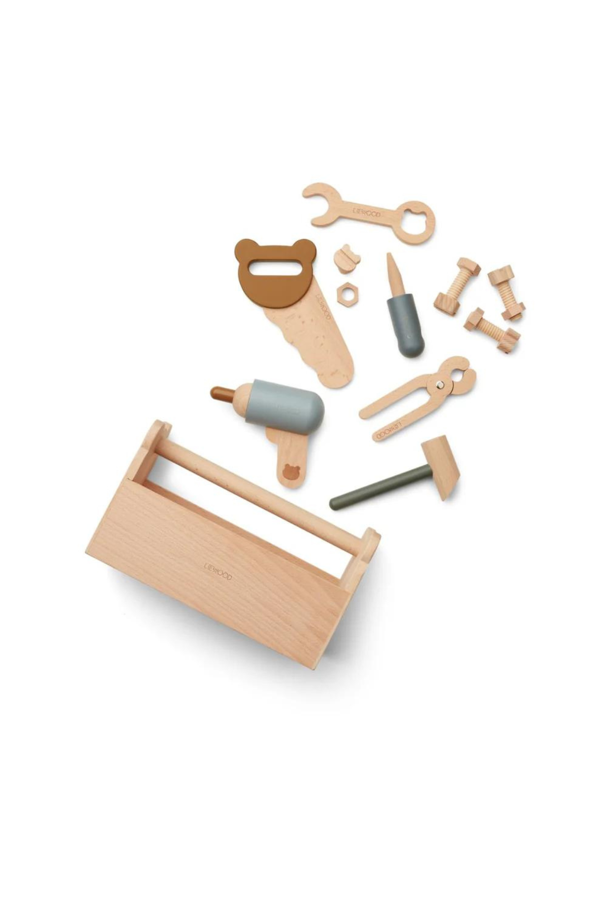 Werkzeugkasten "Luigi" aus Holz | verschiedene Farben