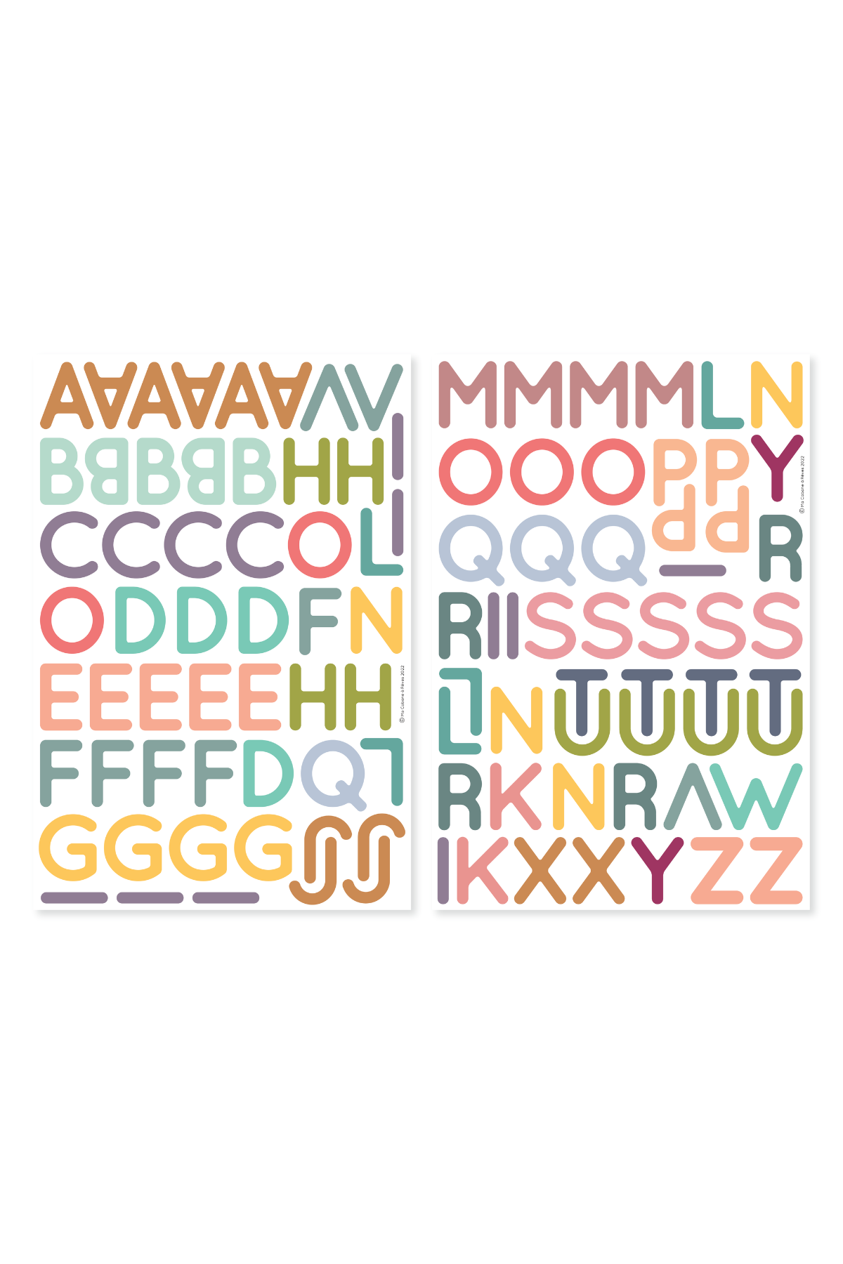 Magnetisches Alphabet: 105 Großbuchstaben
