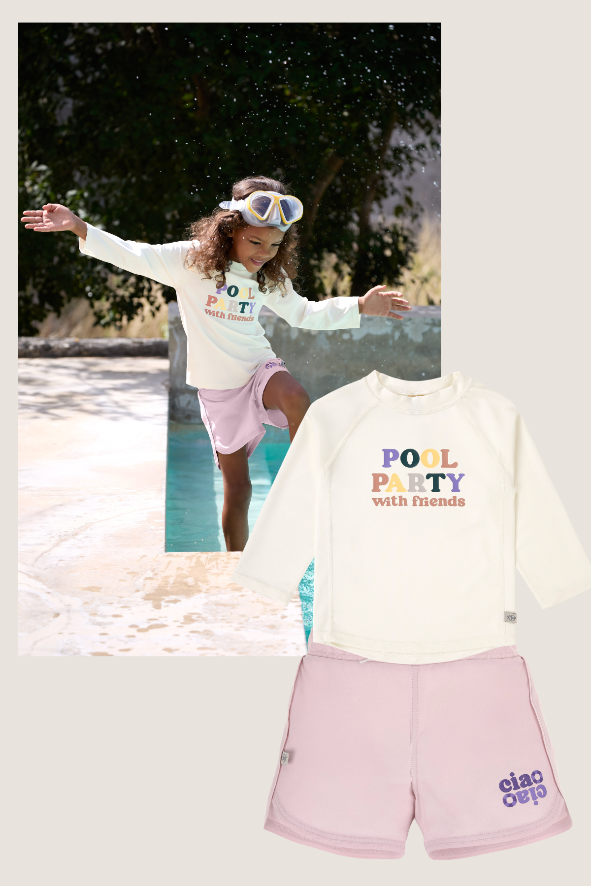 UV-Outfit Set „Pool Party“ (Size: 104–116)