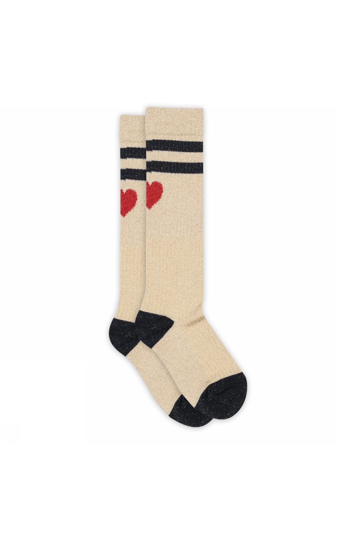 Glitzersocken "Elga" | Champagne Beige
