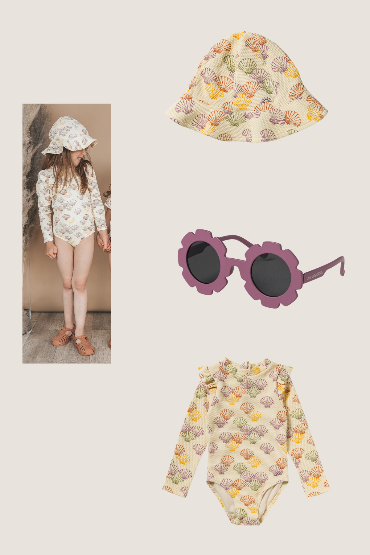 UV-Badeanzug Set „Seashell Days“