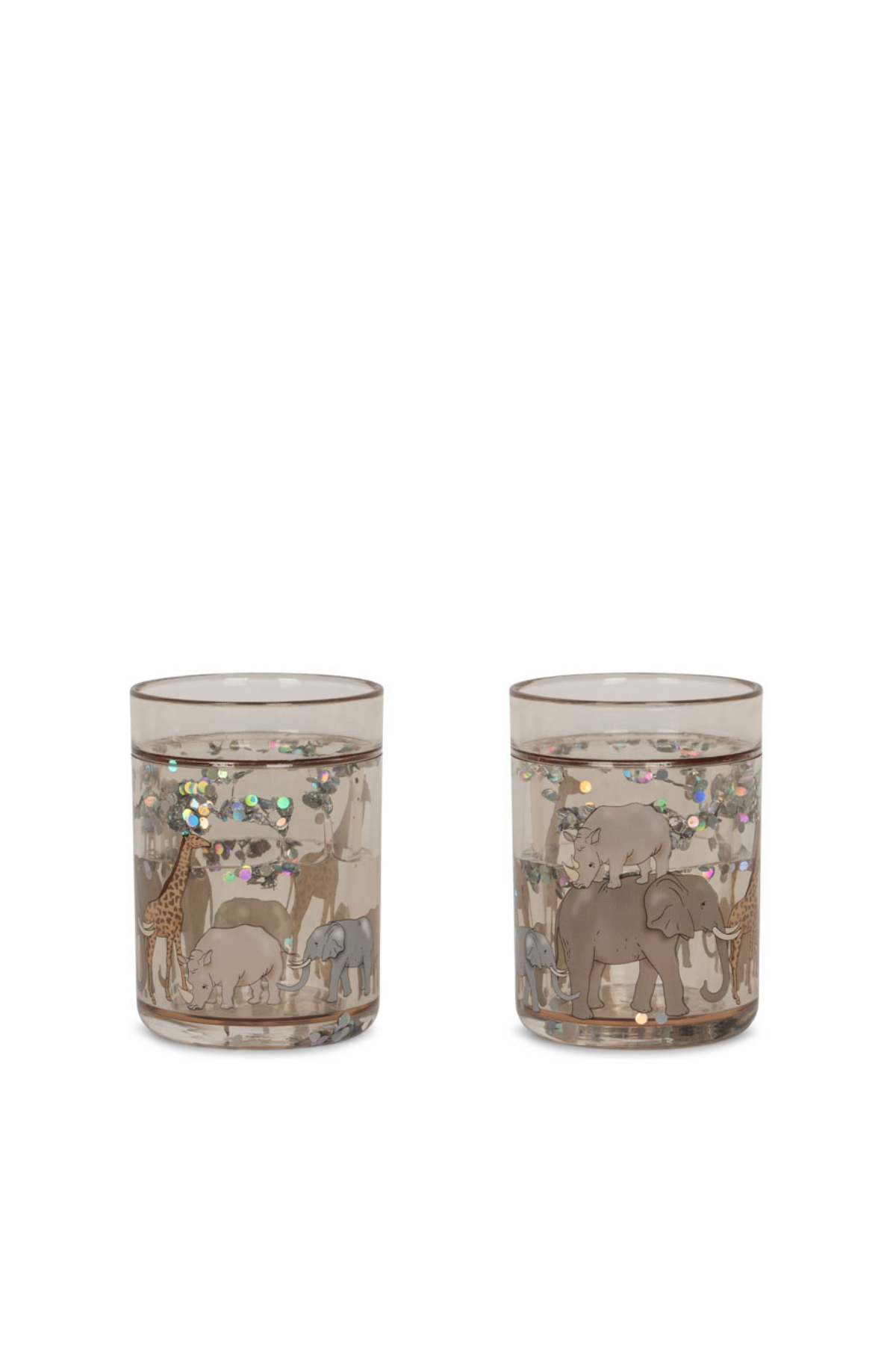 2er-Set Becher "Glitter" | Safari