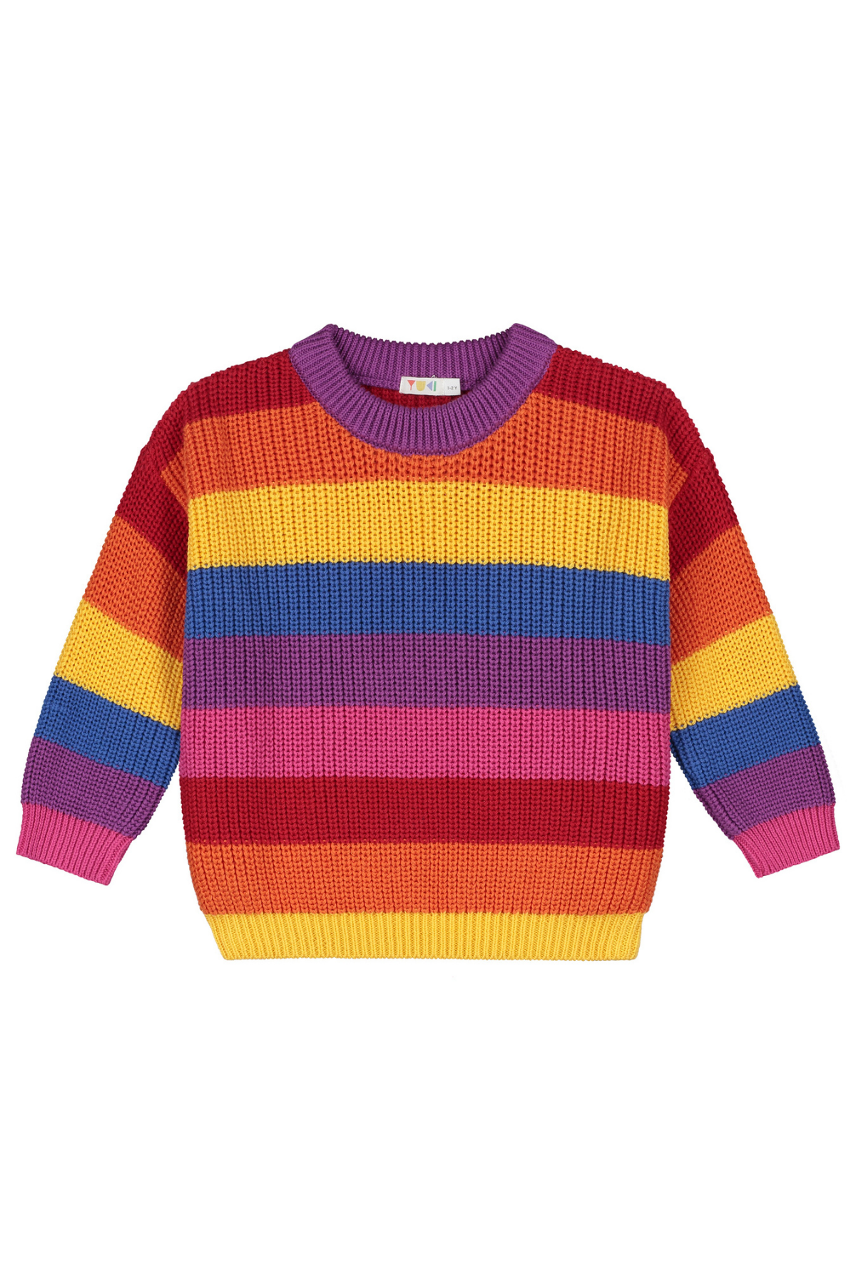 Chunky Knitted Sweater | Rainbow Glow
