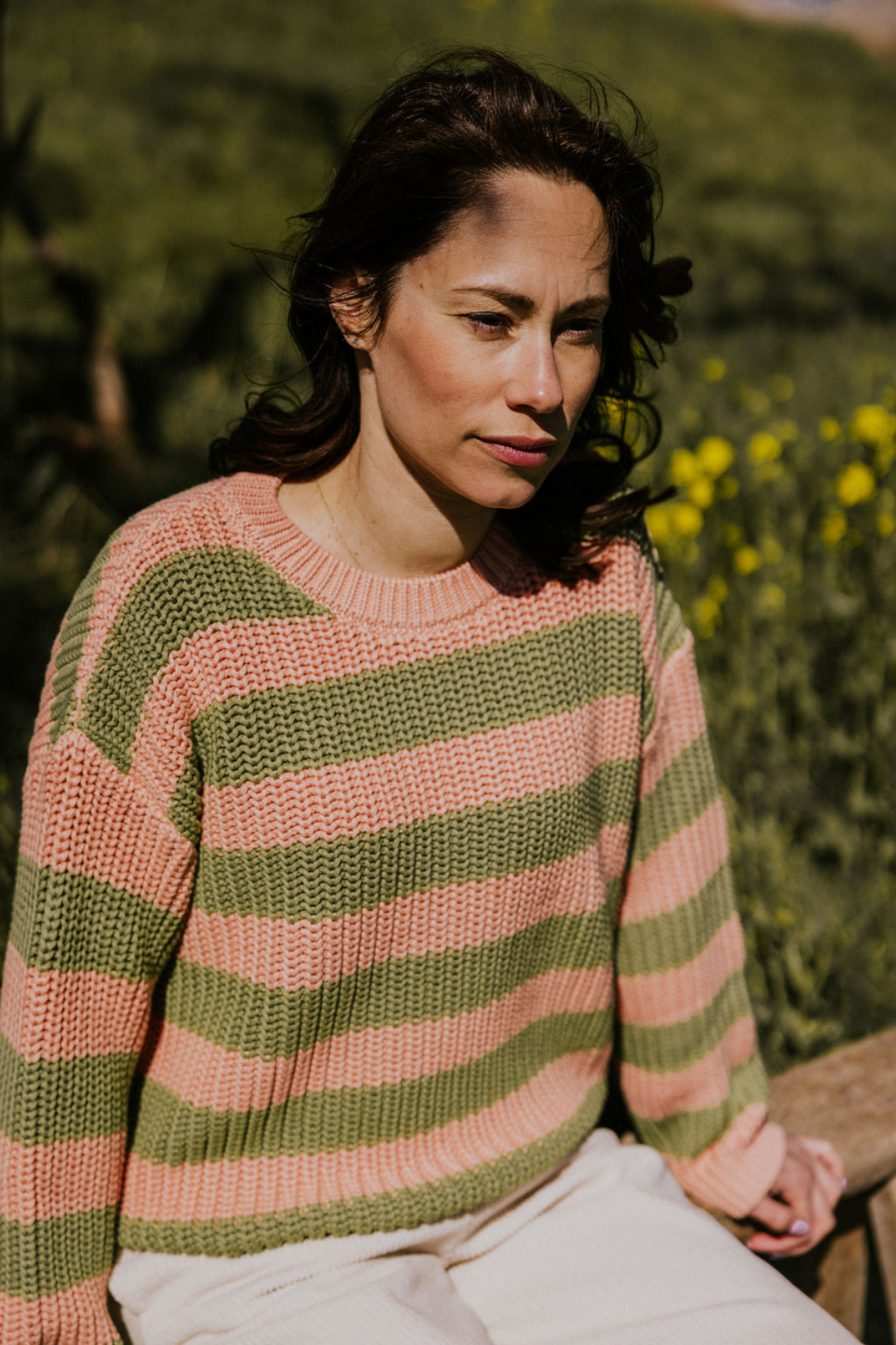 Damen: Striped Knitted Sweater | verschiedene Farben