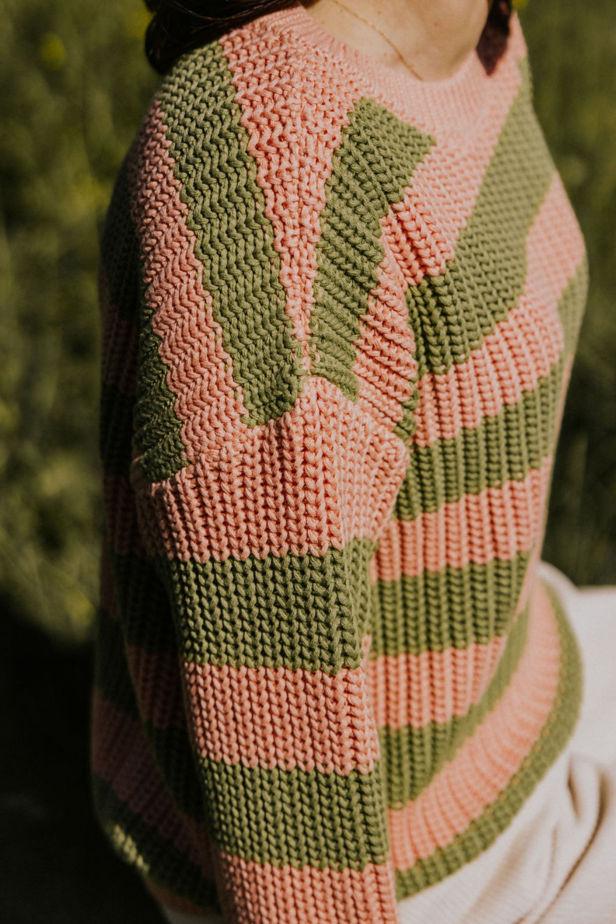 Damen: Striped Knitted Sweater | verschiedene Farben