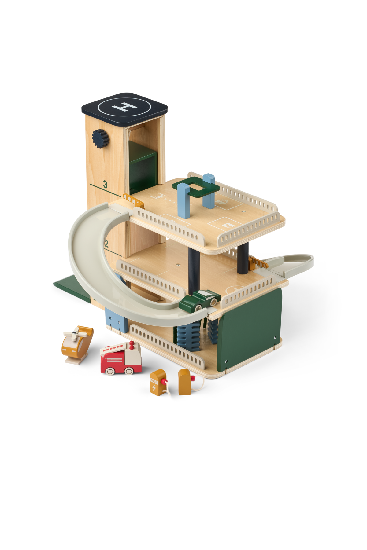 Holz-Spielturm mit Parkplatz "Jordy"