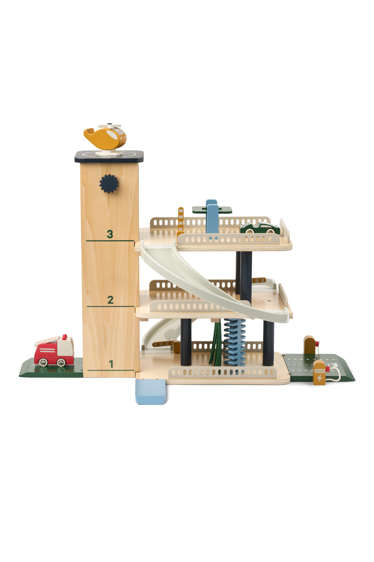 Holz-Spielturm mit Parkplatz "Jordy"