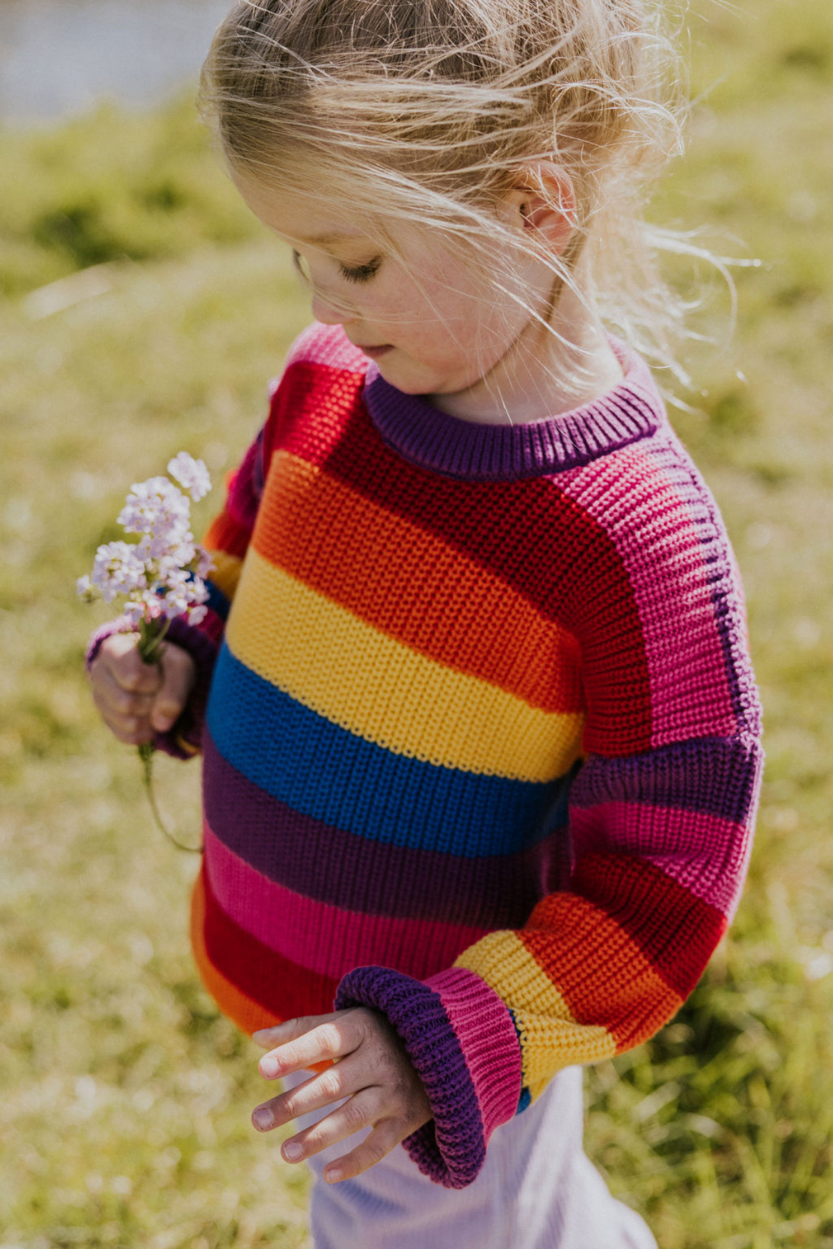 Chunky Knitted Sweater | Rainbow Glow