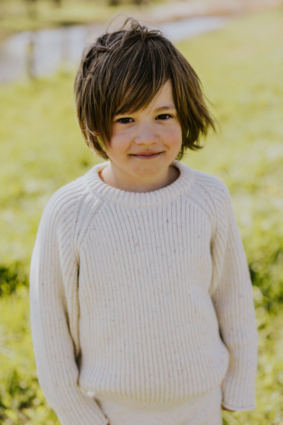 Big Rib Knitted Sweater | Speckles