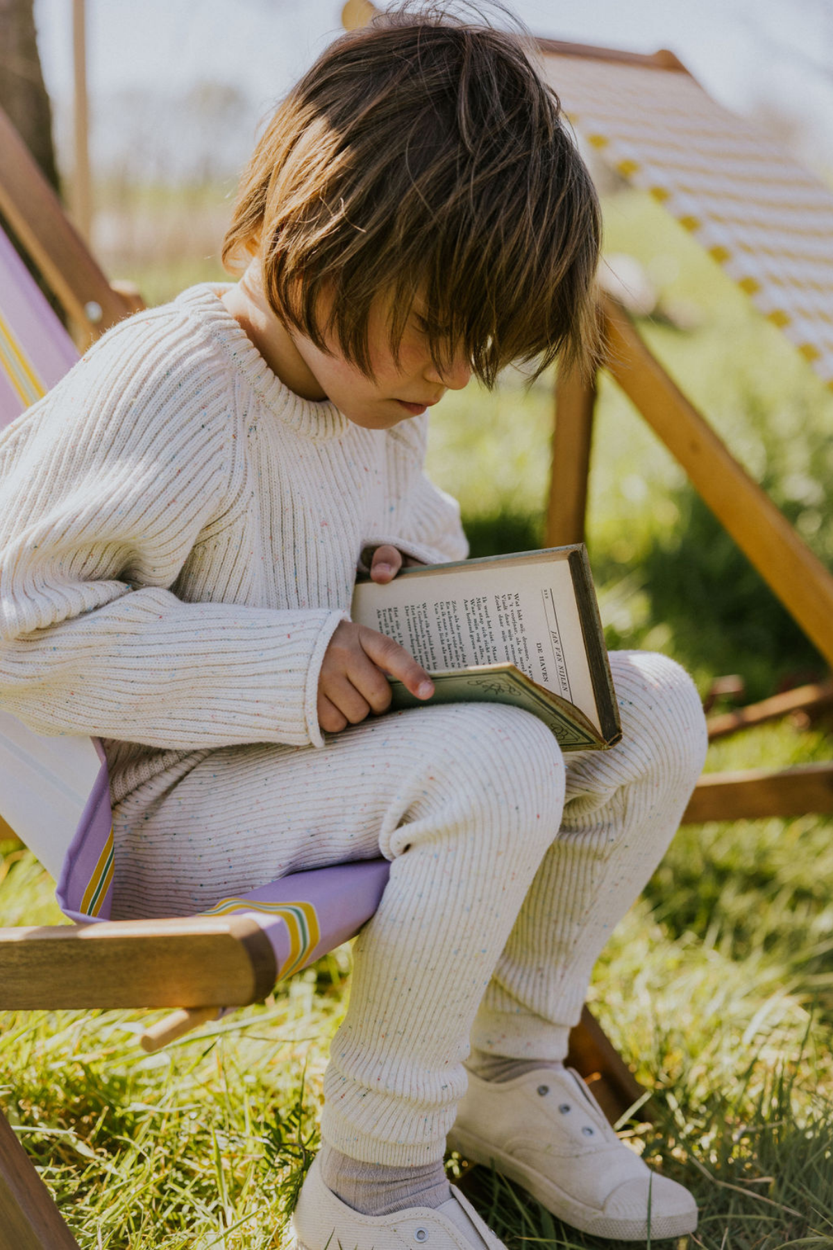 Big Rib Knitted Sweater | Speckles